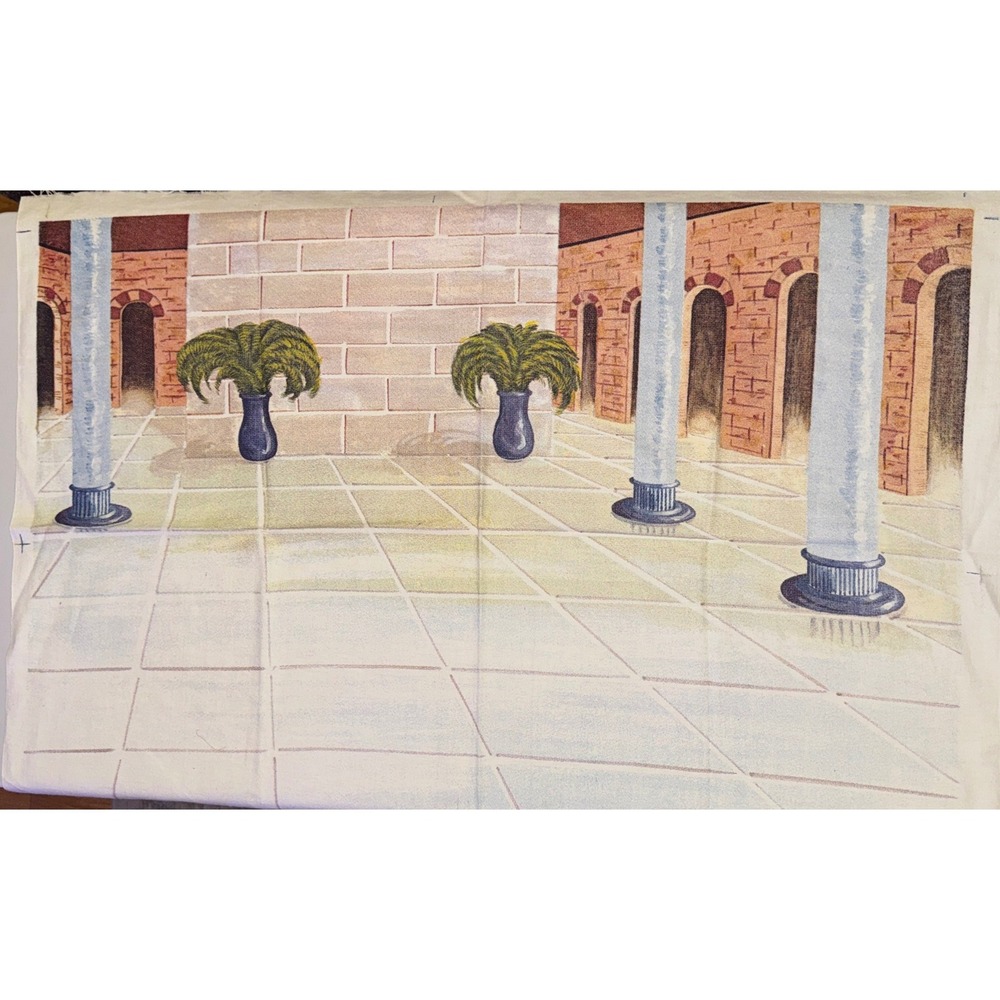 6 Piece Sunday School Storytelling Fabric Backdrop Set Biblical Scenes Multi